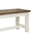 Borsgade Reclaimed Pine Bench - Antique White/Rustic Natural