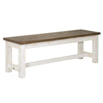 Borsgade Reclaimed Pine Bench - Antique White/Rustic Natural
