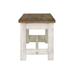Borsgade Reclaimed Pine Bench - Antique White/Rustic Natural