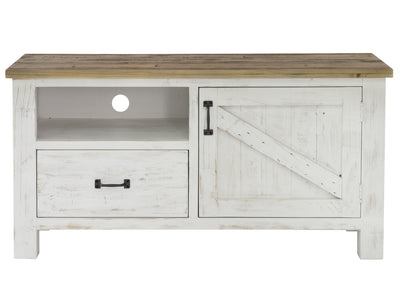 Borsgade 49.25" Reclaimed Pine TV Stand - Antique White/Rustic Natural