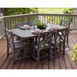 POLYWOOD® Chippendale 7-Piece Dining Set - Slate Grey