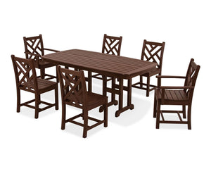 POLYWOOD® Chippendale 7-Piece Dining Set - Mahogany