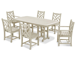 POLYWOOD® Chippendale 7-Piece Dining Set - Sand