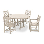 POLYWOOD® Chippendale 5-Piece Round Dining Set - Sand