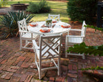 POLYWOOD® Chippendale 5-Piece Round Dining Set - White