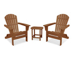 POLYWOOD® South Beach 3-Piece Folding Adirondack Set - Teak