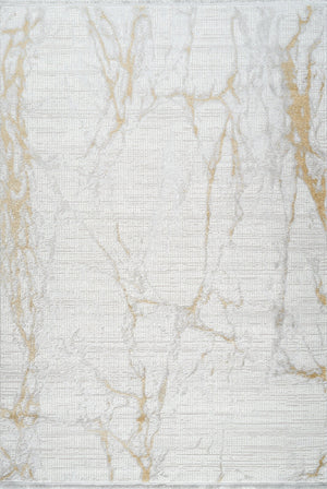 Merinos Karizma 6'6" x 9'5" Area Rug - Yellow, White