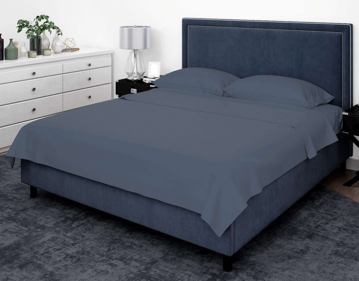 Cotton House Queen Bamboo Sheet Set - Indigo Blue