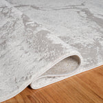 Merinos Karizma 6'6" x 9'5" Area Rug with Underpad - Grey, White