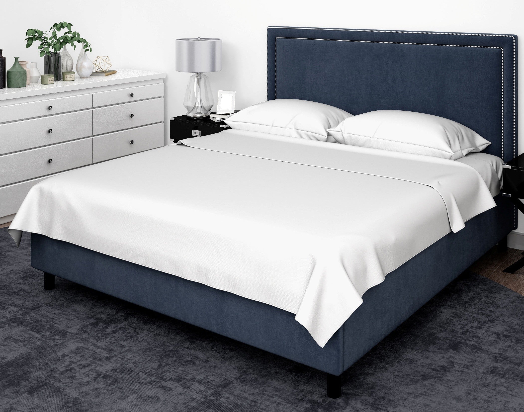 Cotton House 100% Cotton Pima Twin Sheet Set - 500 Thread Count White