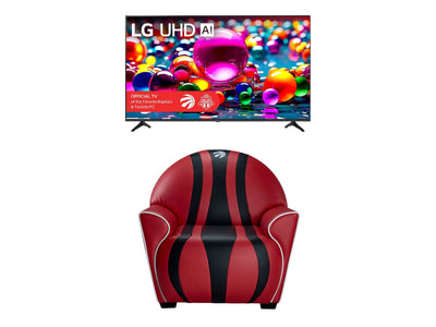 Power Play Package LG 75" 4K Smart UHD TV and Raptors Chair