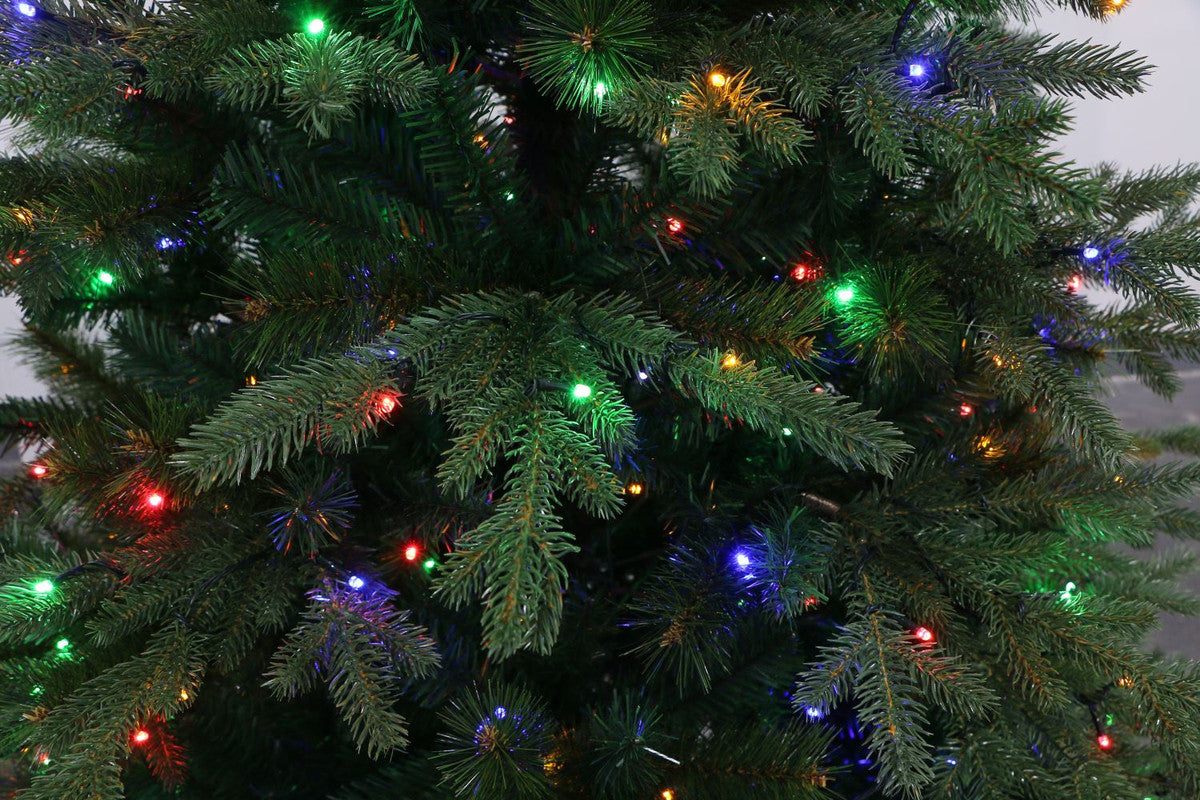 Talinn 7ft European Balsam Fir Pre-Lit LED Christmas Tree - Warm White/Multi-coloured