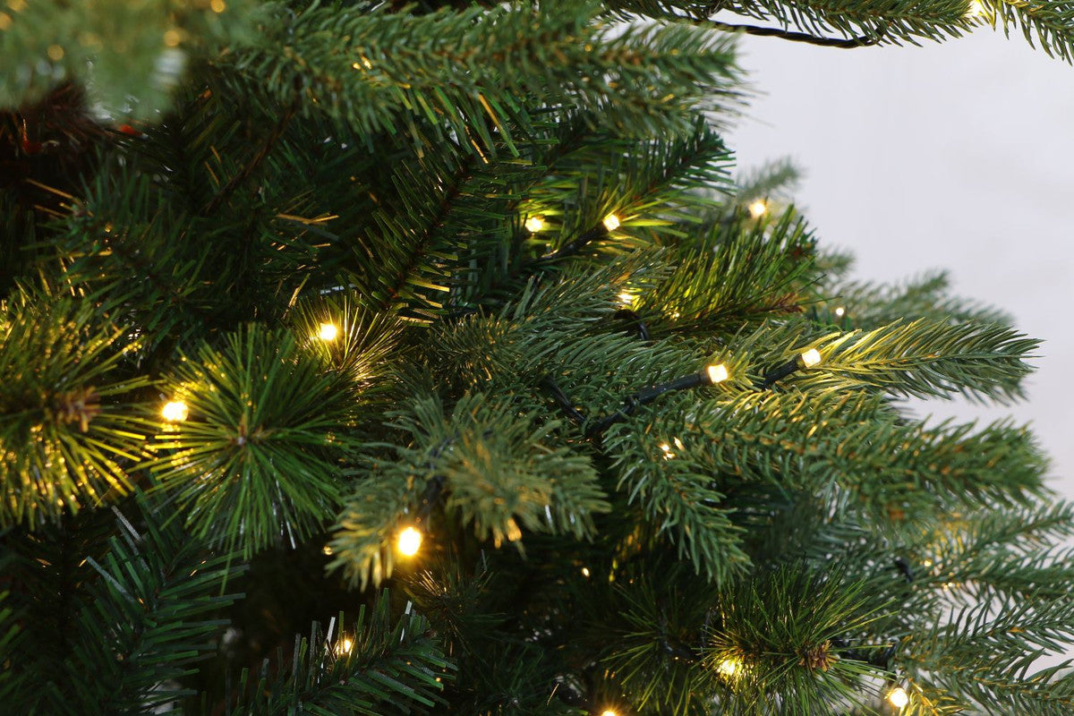 Talinn 7ft European Balsam Fir Pre-Lit LED Christmas Tree - Warm White/Multi-coloured