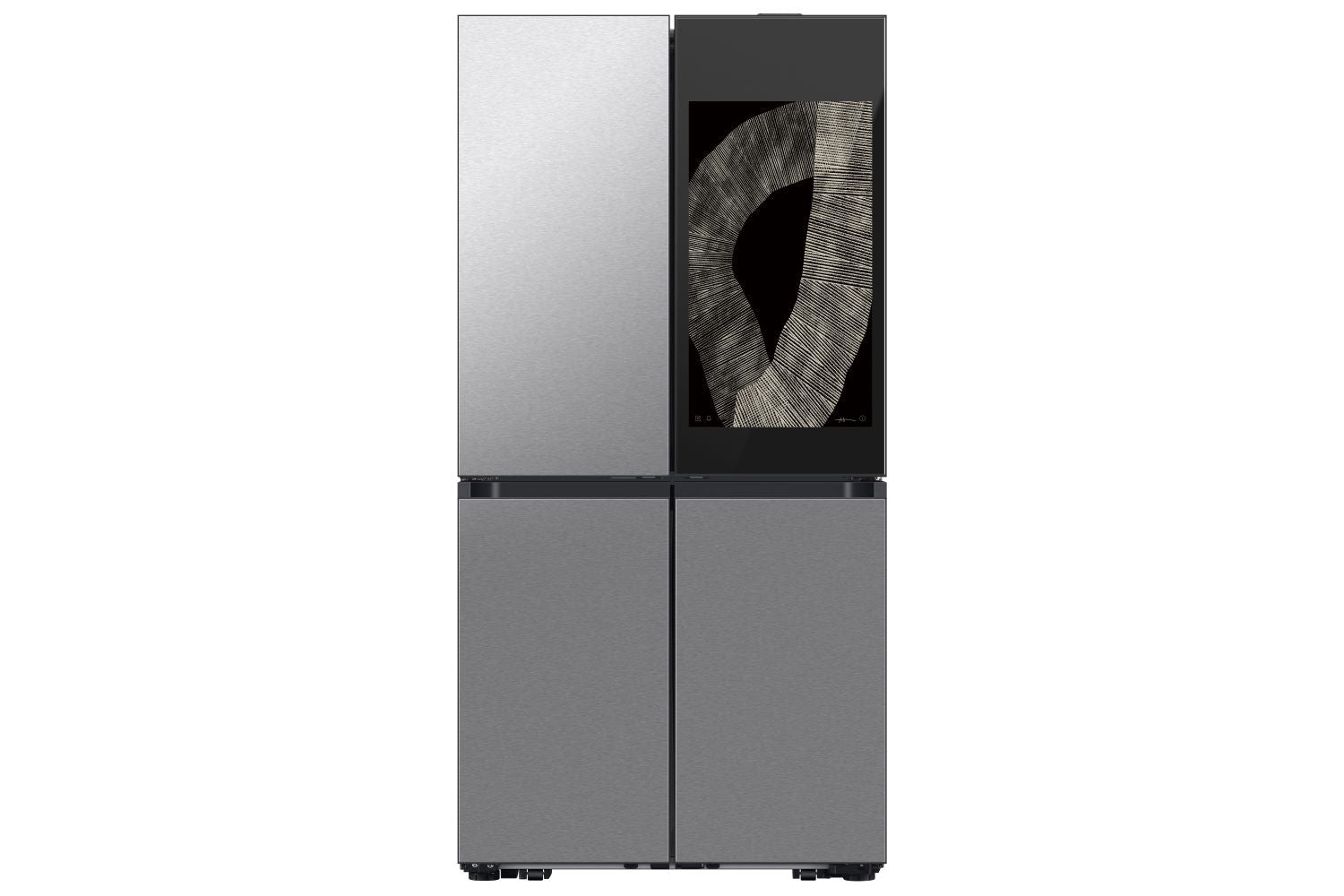 Samsung BESPOKE 36" 22.5 Cu. Ft. Stainless Steel 4-Door Flex French Door Refrigerator with AI Family Hub+ - RF23DB9900QDAC