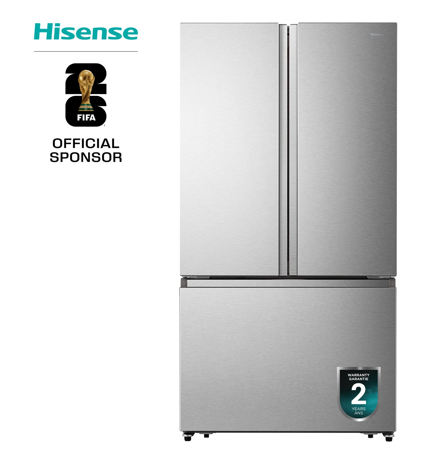 Hisense 36" 26.6 Cu. Ft. Titanium French Door Refrigerator - RF27A3FSE--