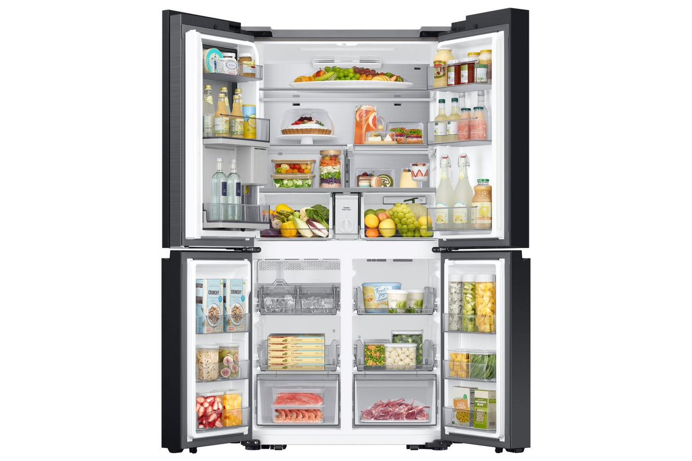 Samsung BESPOKE Stainless Steel 36" 4-Door Flex Refrigerator with Beverage Center (29 cu.ft.) -RF29DB9600QLAA