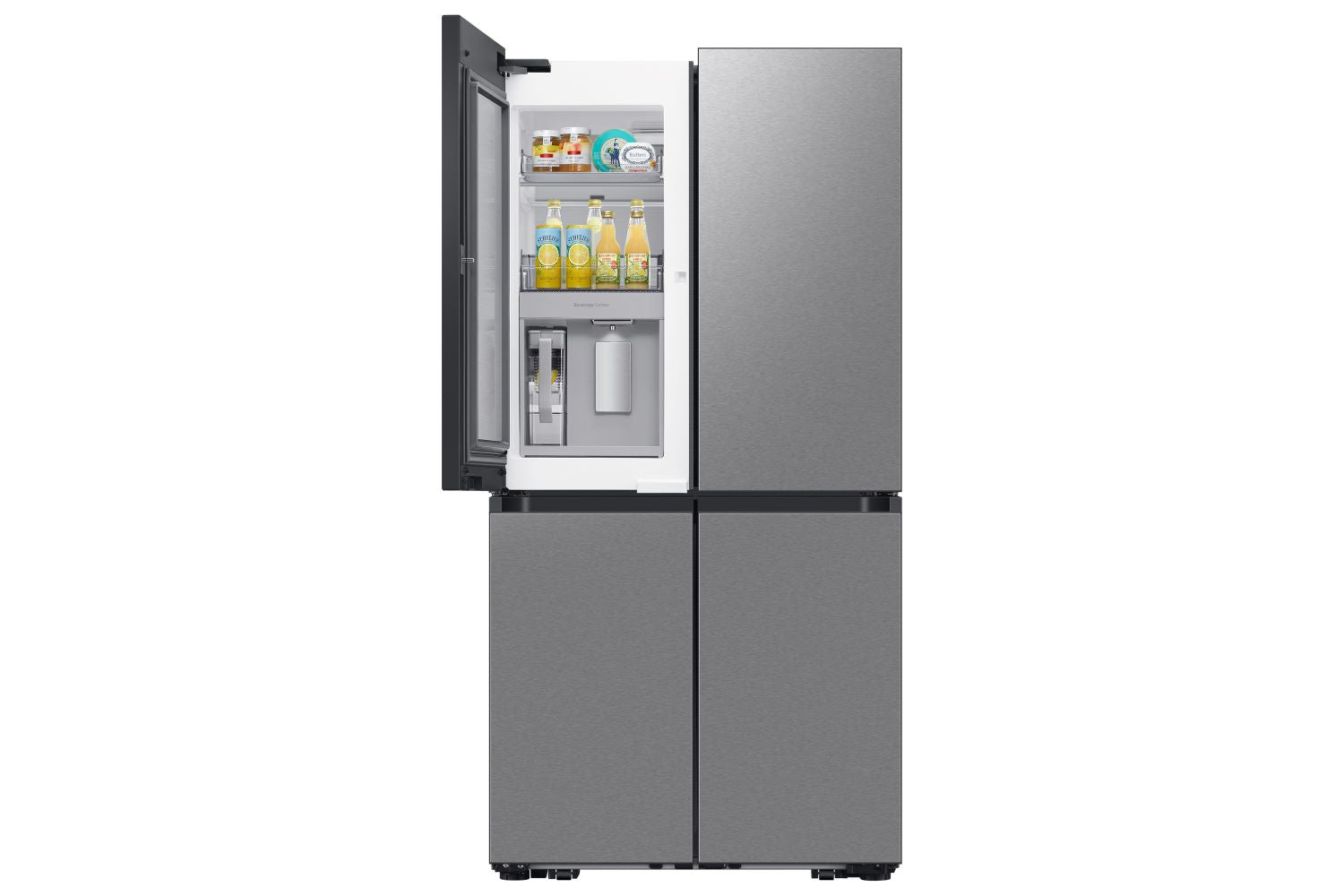 Samsung BESPOKE 36" 29 Cu. Ft. Stainless Steel 4-Door Flex French Door Refrigerator with Beverage Center - RF29DB9600QLAA