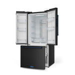 Thor Kitchen - Gordon Ramsay Collection 30" 17.5 Cu. Ft. Matte Black Counter-Depth French Door Refrigerator with Ice Maker - RF3017FFD00-BLU