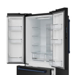 Thor Kitchen - Gordon Ramsay Collection 30" 17.5 Cu. Ft. Matte Black Counter-Depth French Door Refrigerator with Ice Maker - RF3017FFD00-BLU