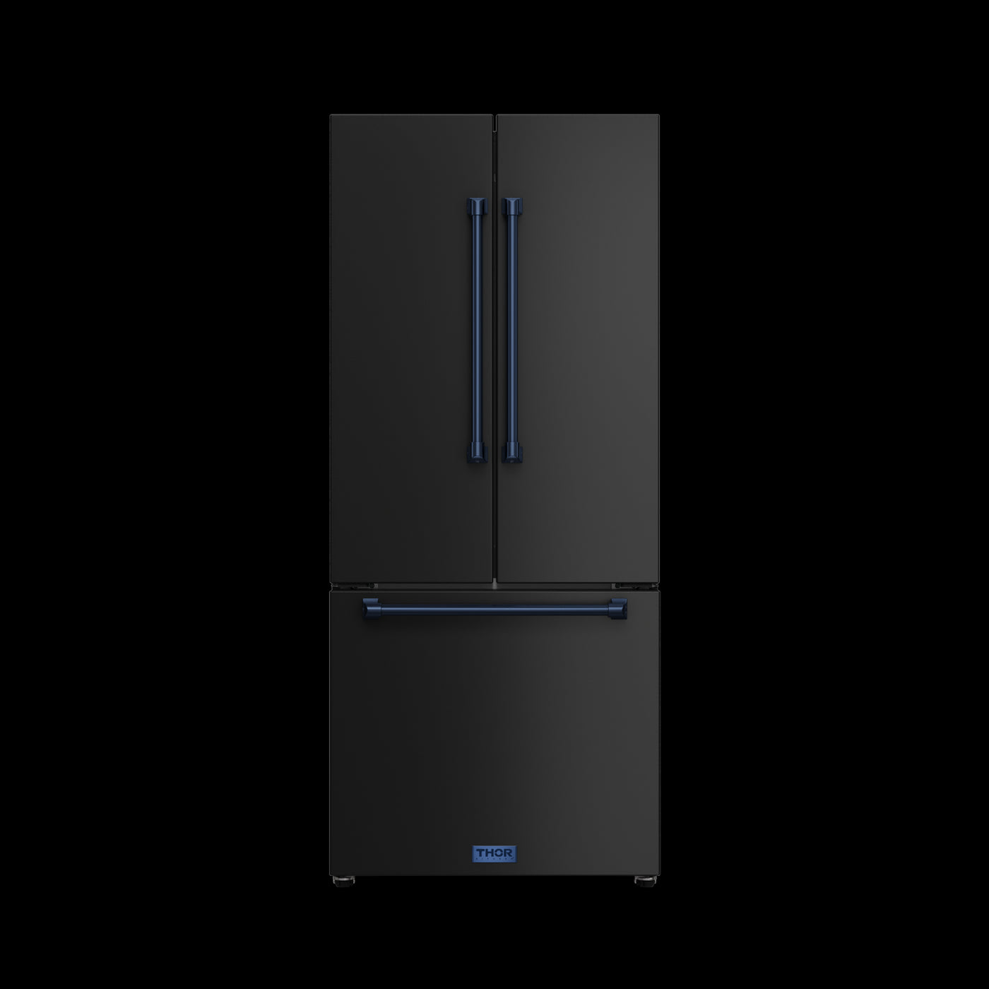 Thor Kitchen Matte Black French Door Counter Depth Refrigerator with Ice Maker| Gordon Ramsay Collection (17.5 cu.ft.) - RF3017FFD00-BLU