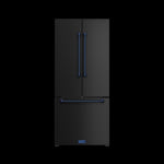 Thor Kitchen - Gordon Ramsay Collection 30" 17.5 Cu. Ft. Matte Black Counter-Depth French Door Refrigerator with Ice Maker - RF3017FFD00-BLU