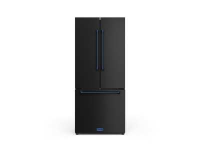 Thor Kitchen Matte Black French Door Counter Depth Refrigerator with Ice Maker| Gordon Ramsay Collection (17.5 cu.ft.) - RF3017FFD00-BLU