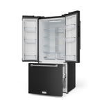 Thor Kitchen - Gordon Ramsay Collection 30" 17.5 Cu. Ft. Matte Black Counter-Depth French Door Refrigerator with Ice Maker - RF3017FFD00-SS