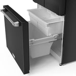 Thor Kitchen - Gordon Ramsay Collection 30" 17.5 Cu. Ft. Matte Black Counter-Depth French Door Refrigerator with Ice Maker - RF3017FFD00-SS