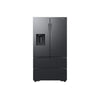 Samsung Matte Black Stainless Steel 36" 4-Door Refrigerator with Double Freezer (30cu.ft) - RF31CG7400MTAA