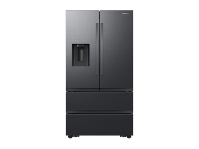 Samsung Matte Black Stainless Steel 36" 4-Door Refrigerator with Double Freezer (30cu.ft) - RF31CG7400MTAA