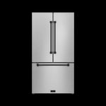 Thor Kitchen - Gordon Ramsay Collection 36" 20.3 Cu. Ft. Stainless Steel Counter-Depth French Door Refrigerator with Ice Maker - RF3621CTD99-BLK