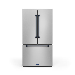 Thor Kitchen Stainless Steel French Door Counter-Depth Refrigerator with Ice Maker| Gordon Ramsay Collection (20.3 cu.ft.) - RF3621CTD99-BLU