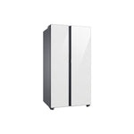 Samsung BESPOKE White Glass 36" Side-by-Side Refrigerator with Beverage Center (22.6 cu.ft) - RS23CB760012AA