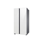 Samsung BESPOKE White Glass 36" Side-by-Side Refrigerator with Beverage Center (22.6 cu.ft) - RS23CB760012AA