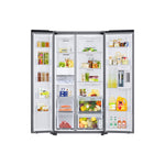 Samsung BESPOKE White Glass 36" Side-by-Side Refrigerator with Beverage Center (22.6 cu.ft) - RS23CB760012AA