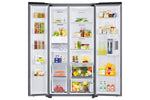 Samsung BESPOKE 36" 22.6 Cu. Ft. White Glass Side-by-Side Refrigerator with Beverage Center - RS23CB760012AA