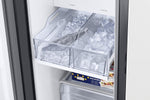 Samsung BESPOKE 36" 22.6 Cu. Ft. White Glass Side-by-Side Refrigerator with Beverage Center - RS23CB760012AA
