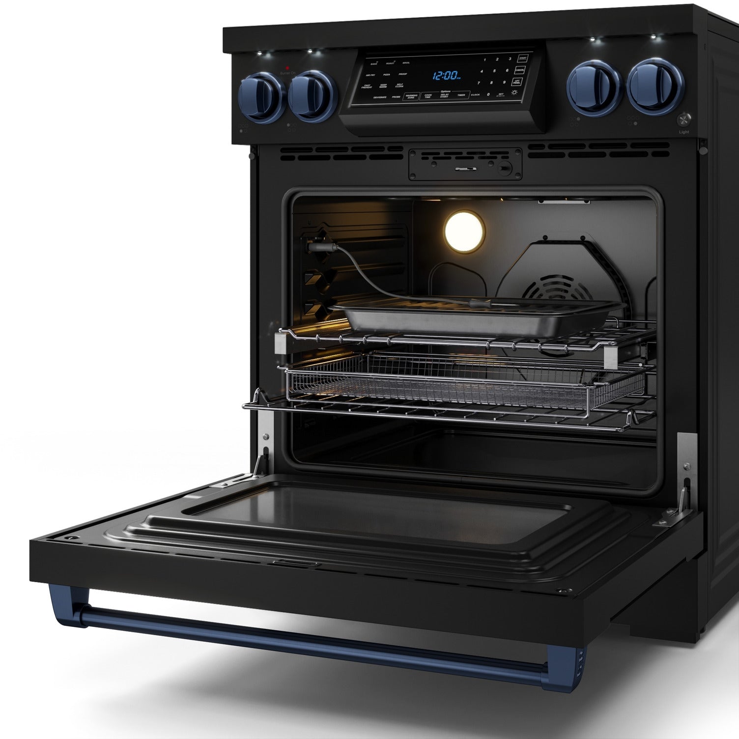 Thor Kitchen Black Stainless Steel Freestanding Professional Electric Range|Gordon Ramsay Series (4.55 cu.ft.) - RSE30B-BLU