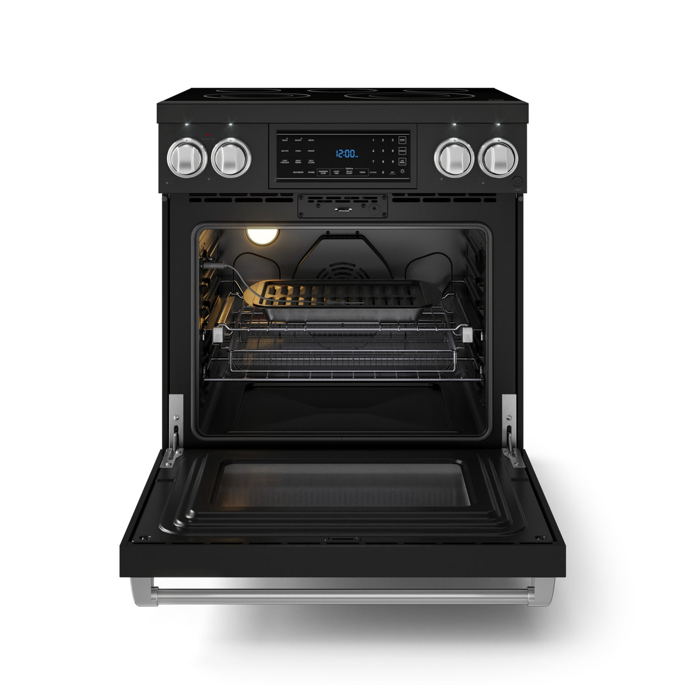 Thor Kitchen Black Stainless Steel Freestanding Professional Electric Range|Gordon Ramsay Series (4.55 cu.ft.) - RSE30B-SS