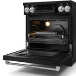 Thor Kitchen Black Stainless Steel Freestanding Professional Electric Range|Gordon Ramsay Series (4.55 cu.ft.) - RSE30B-SS