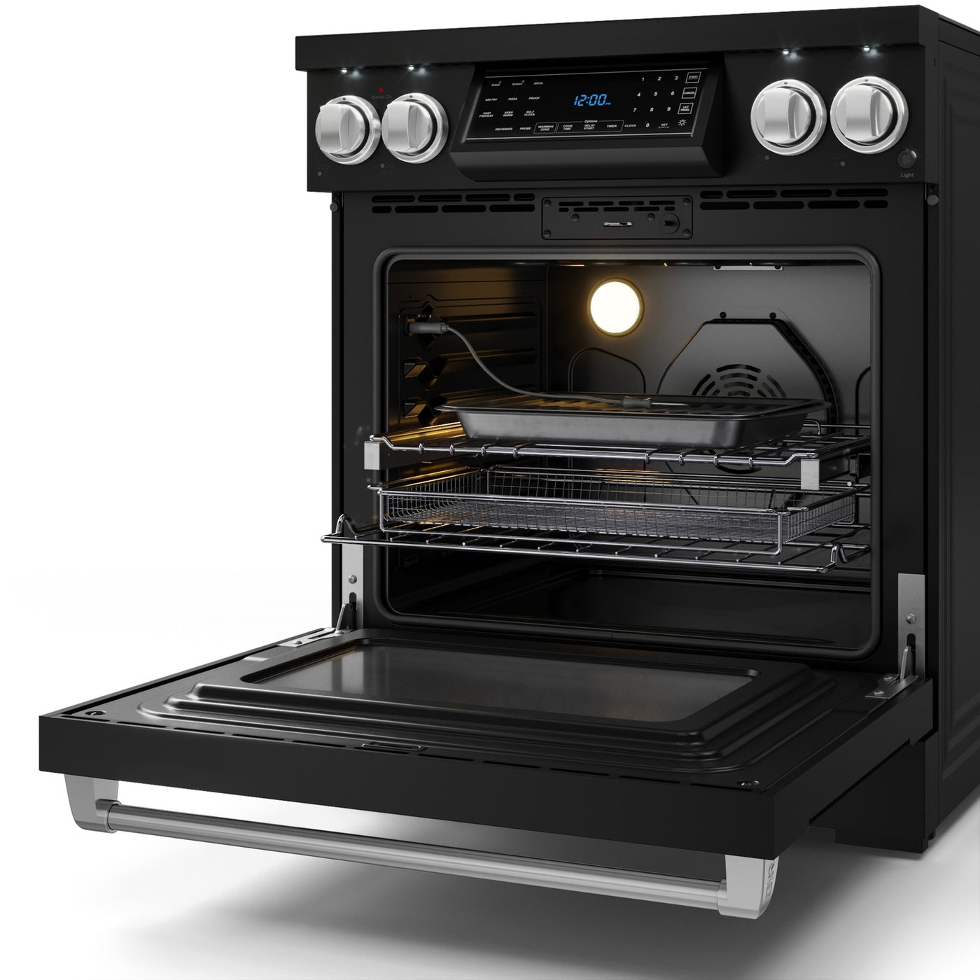 Thor Kitchen Black Stainless Steel Freestanding Professional Electric Range|Gordon Ramsay Series (4.55 cu.ft.) - RSE30B-SS