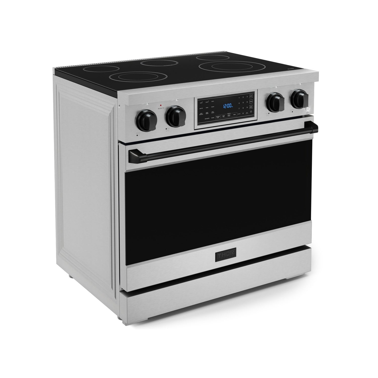Thor Kitchen Stainless Steel Freestanding Professional Electric Range|Gordon Ramsay Series (6 cu.ft) - RSE36-BLK