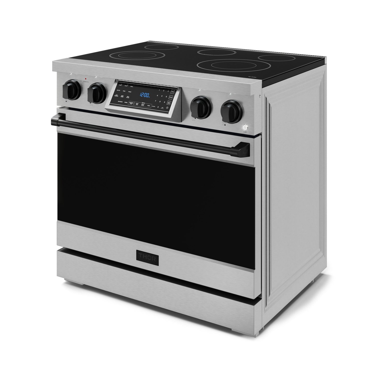 Thor Kitchen Stainless Steel Freestanding Professional Electric Range|Gordon Ramsay Series (6 cu.ft) - RSE36-BLK