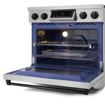 Thor Kitchen Stainless Steel Freestanding Professional Electric Range|Gordon Ramsay Series (6 cu.ft) - RSE36-BLK