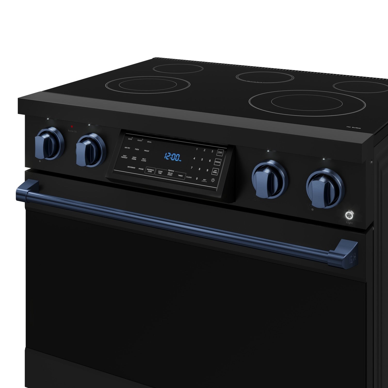 Thor Kitchen Black Stainless Steel Freestanding Professional Electric Range|Gordon Ramsay Series (6 cu.ft) - RSE36B-BLU