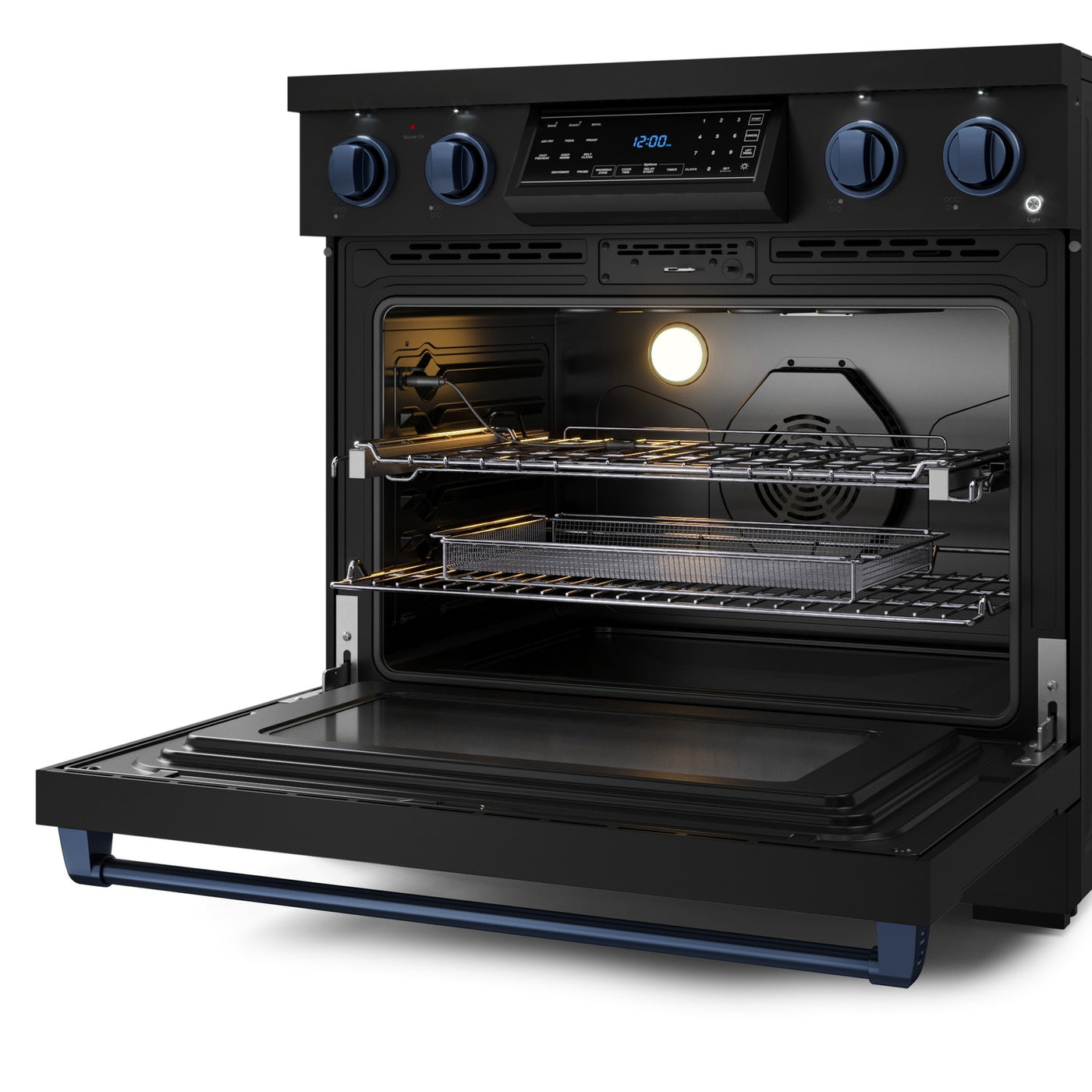 Thor Kitchen Black Stainless Steel Freestanding Professional Electric Range|Gordon Ramsay Series (6 cu.ft) - RSE36B-BLU