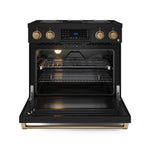 Thor Kitchen Black Stainless Steel Freestanding Professional Electric Range|Gordon Ramsay Series (6 cu.ft) - RSE36B-BRZ