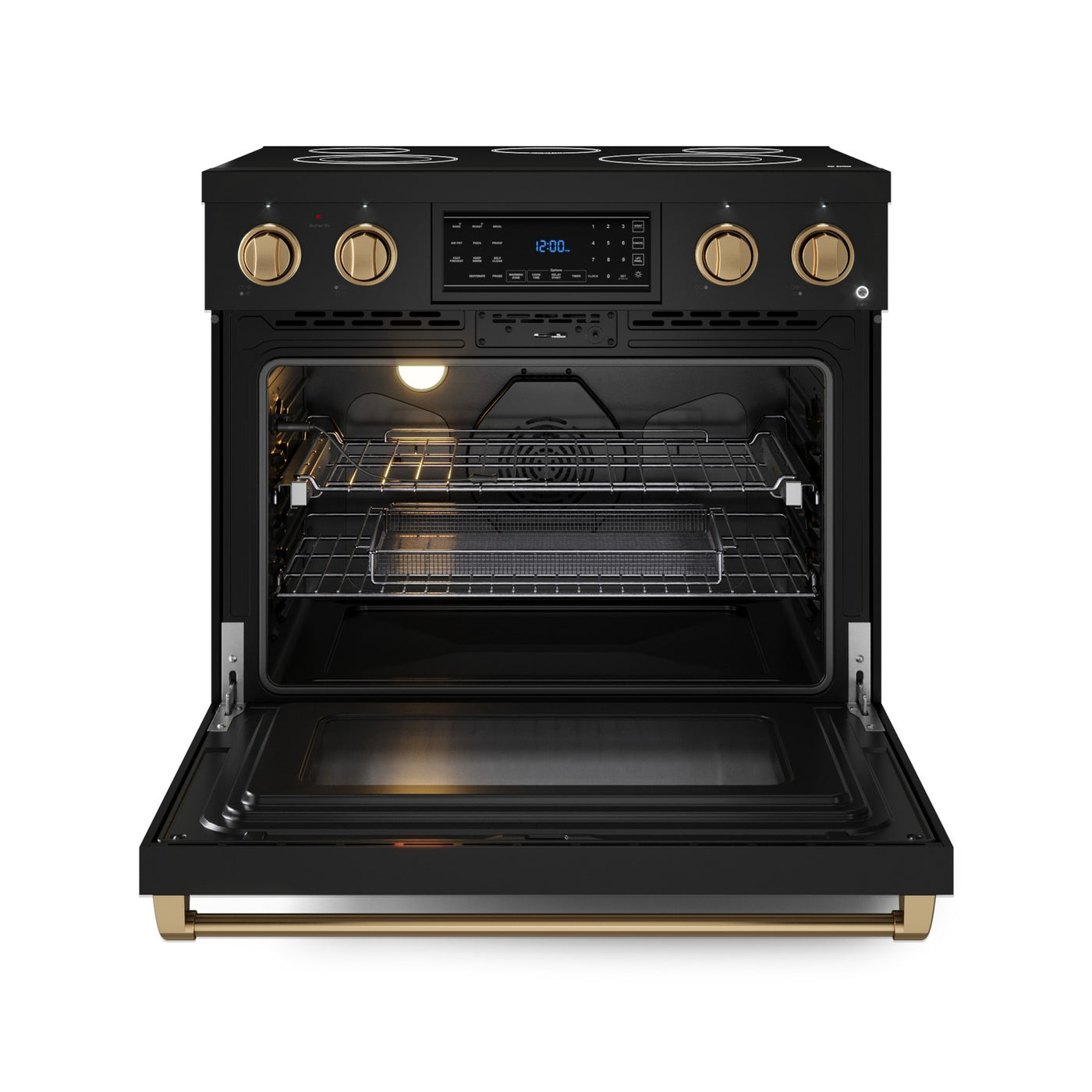 Thor Kitchen Black Stainless Steel Freestanding Professional Electric Range|Gordon Ramsay Series (6 cu.ft) - RSE36B-BRZ