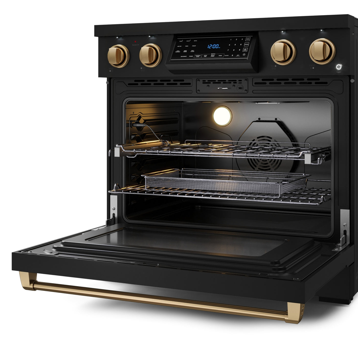 Thor Kitchen Black Stainless Steel Freestanding Professional Electric Range|Gordon Ramsay Series (6 cu.ft) - RSE36B-BRZ