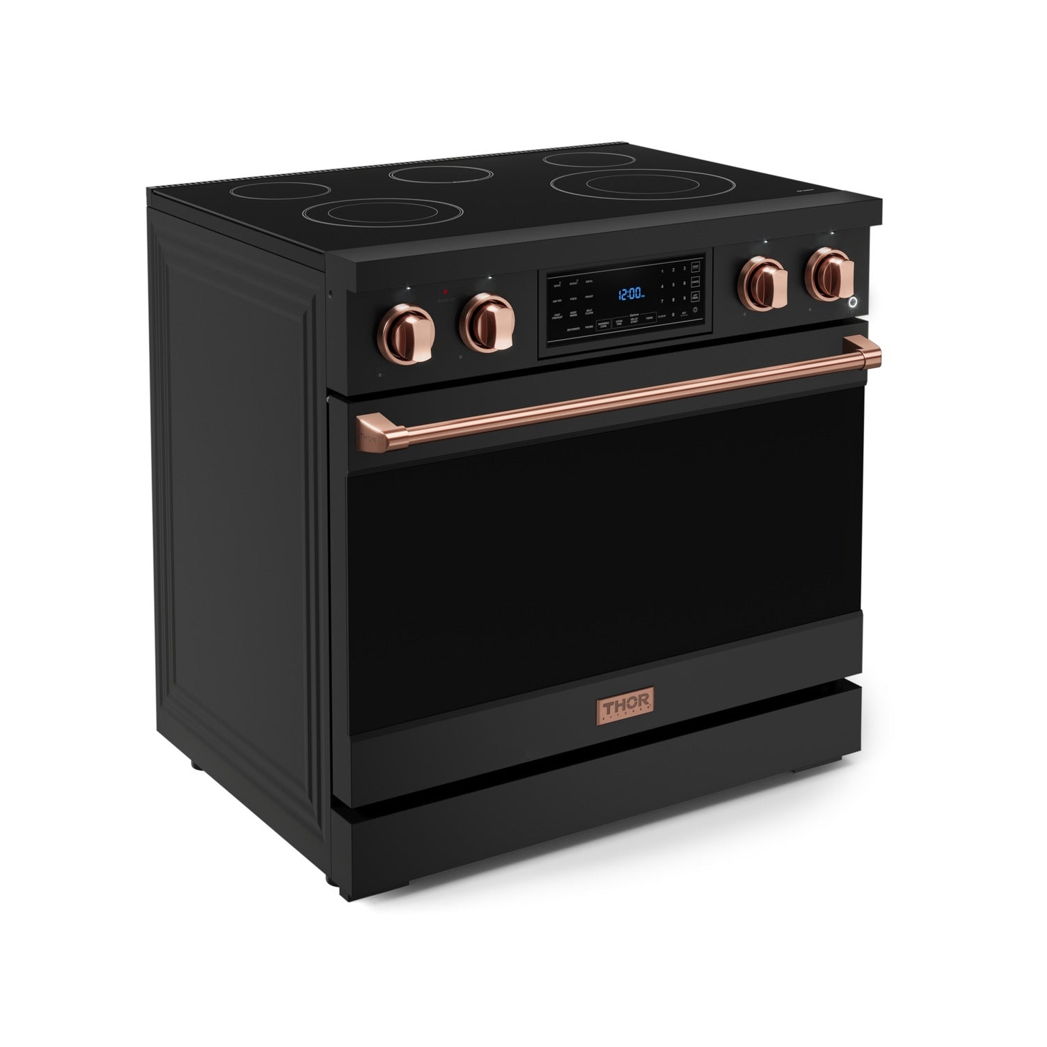 Thor Kitchen Black Stainless Steel Freestanding Professional Electric Range|Gordon Ramsay Series (6 cu.ft) - RSE36B-RSG
